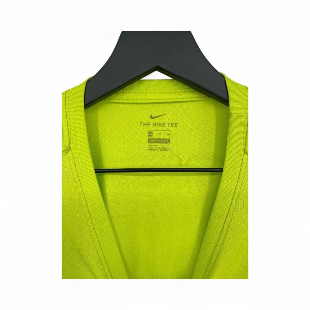 NIKE Dri Fit Men’s athletic short sleeve T-shirt Training Tee Size XXL Green - Picture 4 of 4